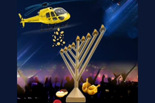 Chanukah Celebration & Helicopter Gelt Drop